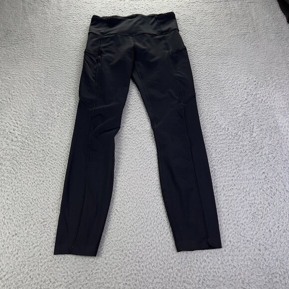 Lululemon Fast Free 7/8 Tight Womens 4 Black Leggings Athletic Yoga Gym Nulux - Picture 1 of 9